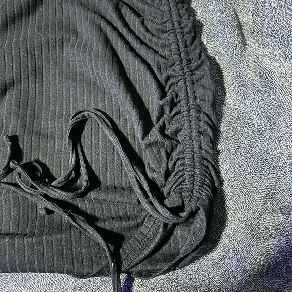 Runched Drawstring BodyCon Hoodie Dress - Picture 4 of 4